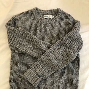 Wellen Charcoal Cotton Waffle Sweater XS